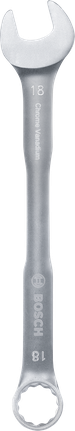 Kunci kombinasi Bosch 18 mm krom vanadium.